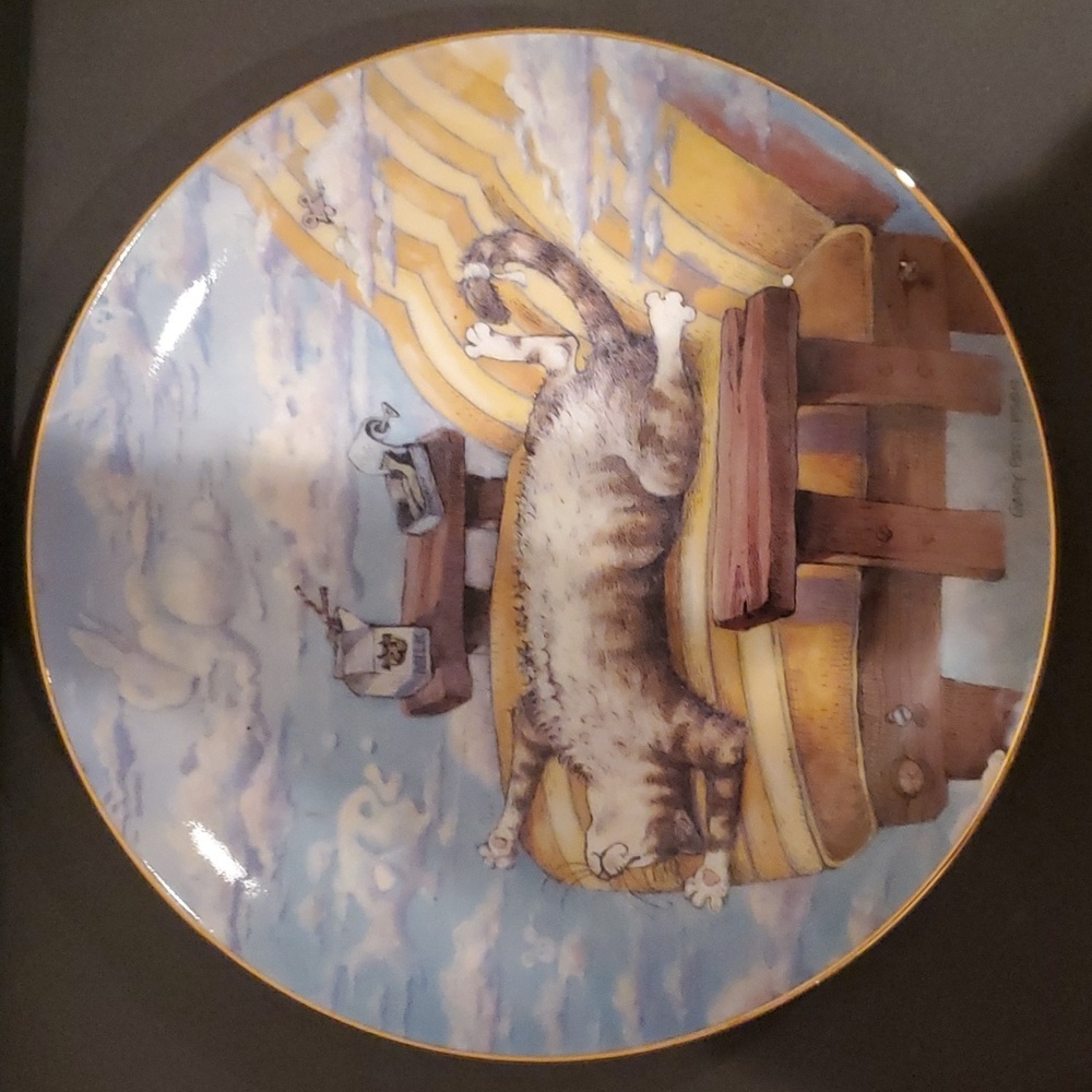 The Danbury Mint Cat Day Afternoon Comical Cats Collection Plate